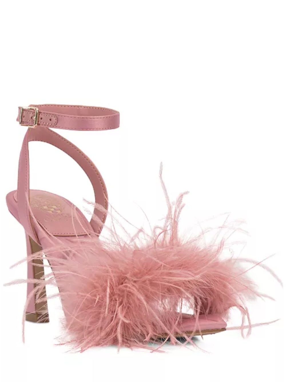 Vince Camuto | Blush “Penely” Feather Ankle-Strap Heels | Size 7 - Picture 2 of 16